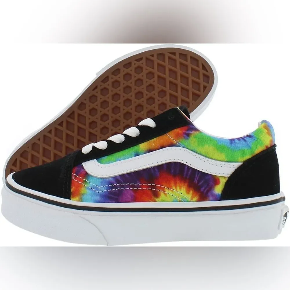 Vans OLD SKOOL SPIRAL TIE DYE SNEAKERS kids Size 1